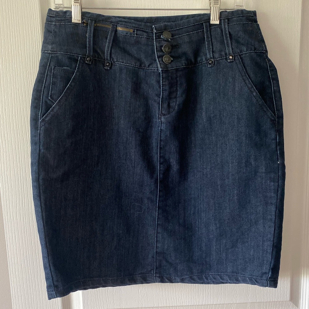 RW&CO. Blue Knee-Length Pencil Skirt